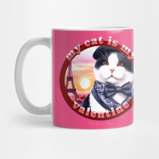 My French Valentine Cat Tuxedo Life 11T Mug